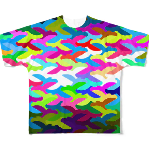 群鳥フルグラフィックD All-Over Print T-Shirt