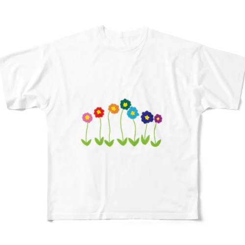 RAINBOW FLOWER ２ フルグラフィックTシャツ