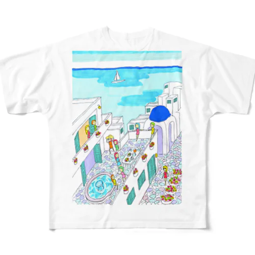 エーゲ海ガールズ All-Over Print T-Shirt