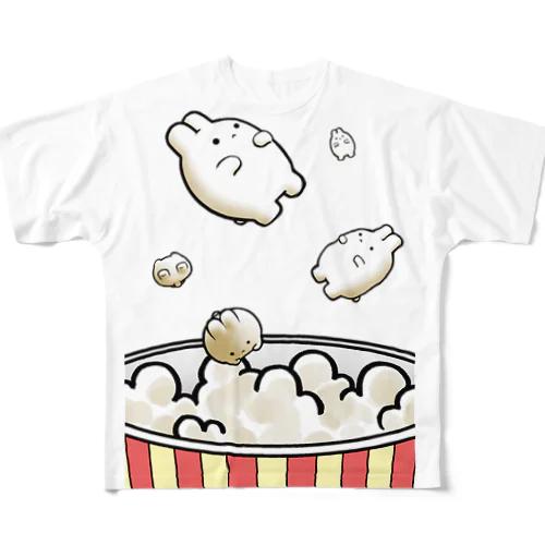 ポップコーンうさぎ All-Over Print T-Shirt