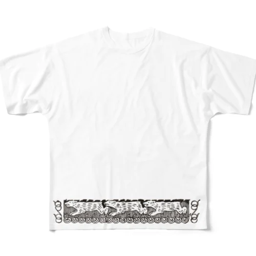 サガに描かれた狼 All-Over Print T-Shirt