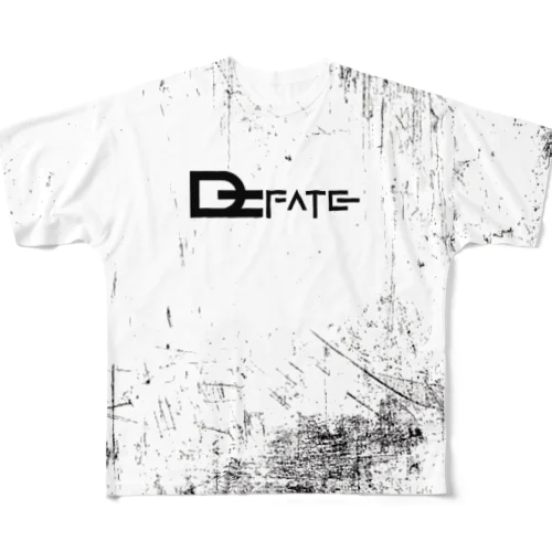 D=fate バンドTシャツ WHITE 풀그래픽 티셔츠