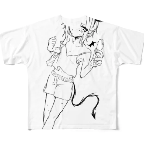 コンビニ帰りのあくま All-Over Print T-Shirt