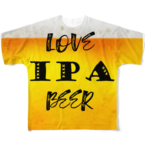 love IPA beer ver2 フルグラフィックTシャツ