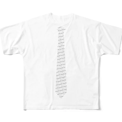 yosoiki グレー フルグラフィックTシャツ