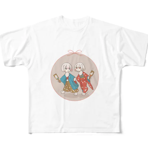  ー迎春ー双子のうさぎちゃん All-Over Print T-Shirt