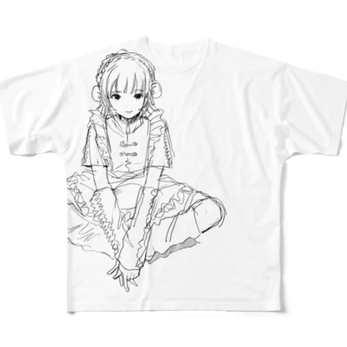 Gomi2023 モノクロラフver フルグラフィックTシャツ