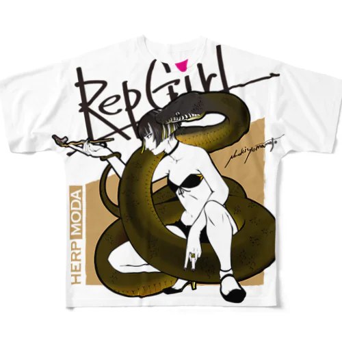 RepGirl/アルバーティスパイソン All-Over Print T-Shirt