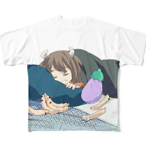 ねむねむりと（ウェア・その他） フルグラフィックTシャツ