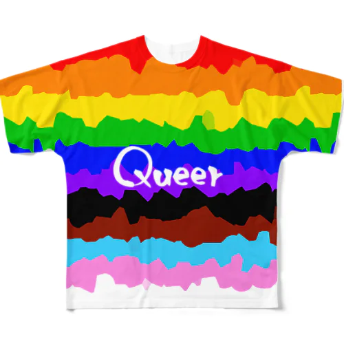 おおきくQueerを主張する フルグラフィックTシャツ