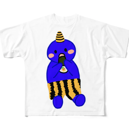 可愛い青鬼ちゃん① All-Over Print T-Shirt