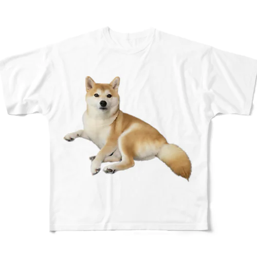 まったり犬 フルグラフィックTシャツ