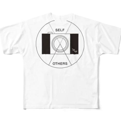 D_線画（SELF AND OTHERS） フルグラフィックTシャツ