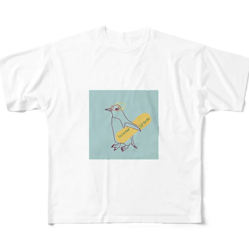 からふるスノボジェンツーペンギン フルグラフィックTシャツ