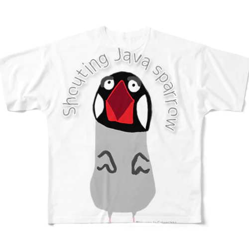 Shouting Java sparrow All-Over Print T-Shirt