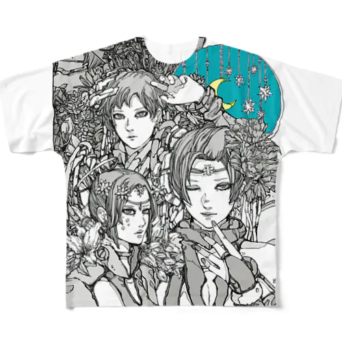 MEGAMI（ロゴ黒） All-Over Print T-Shirt