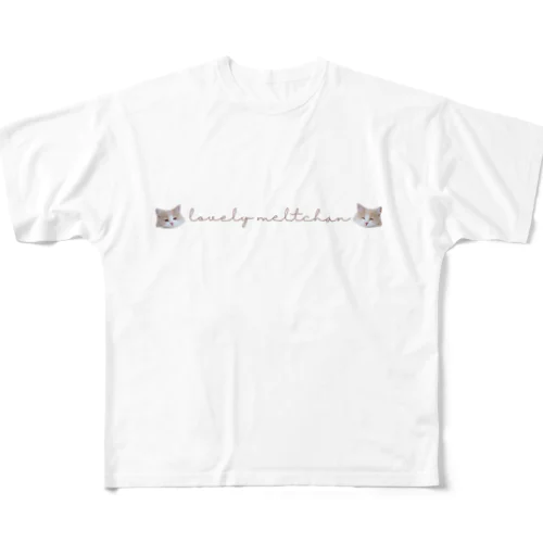 お昼寝ネコちゃん　lovely meltchan All-Over Print T-Shirt