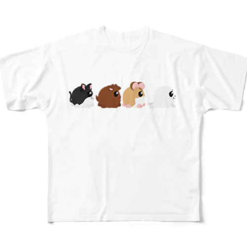 コロコロ動物歩く All-Over Print T-Shirt