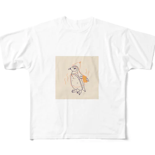 からふるサウナーケープペンギン フルグラフィックTシャツ