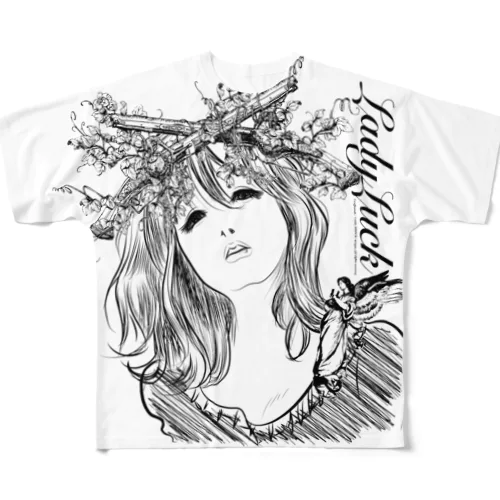 Lady Luck-1 フルグラフィックTシャツ