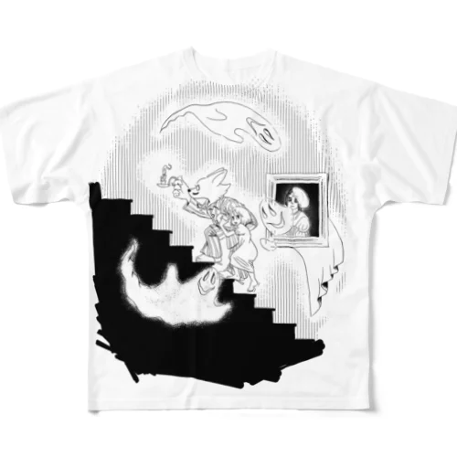 お化け屋敷 All-Over Print T-Shirt