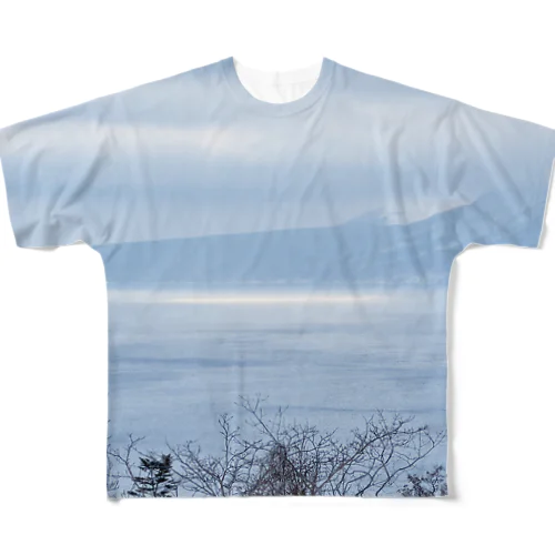 支笏湖の冬20230114 7:5 フルグラフィックTシャツ