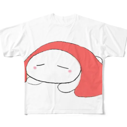 ねむたいまぐろ フルグラフィックTシャツ