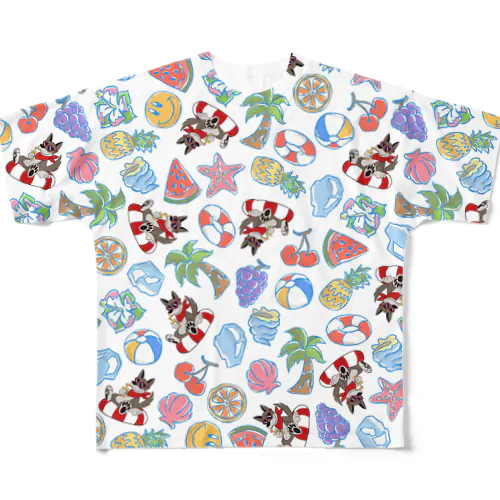 真夏のクッキー総柄シリーズ All-Over Print T-Shirt