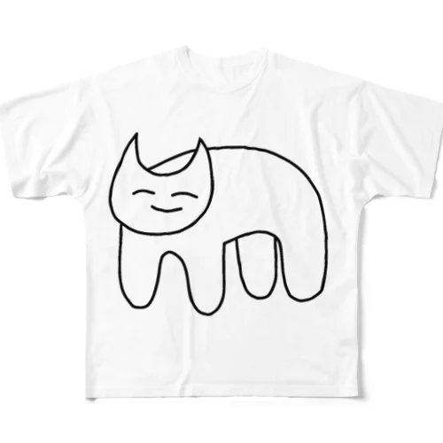 四足歩行ねこ All-Over Print T-Shirt