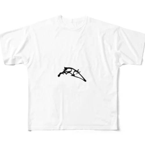 織田信長　花押（黒） All-Over Print T-Shirt