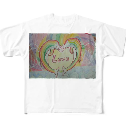 ドルフィンラブ 丸尾義久 All-Over Print T-Shirt