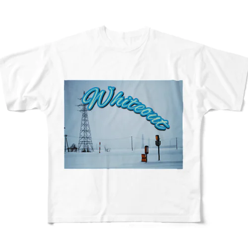 Whiteout ロゴ入り フルグラフィックTシャツ