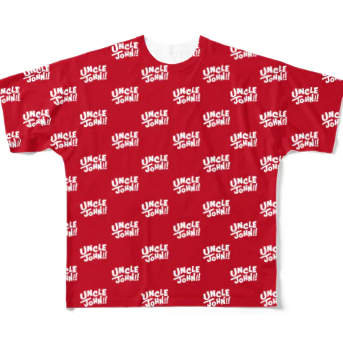 REDフルグラフィック UNCLE JOHN All-Over Print T-Shirt