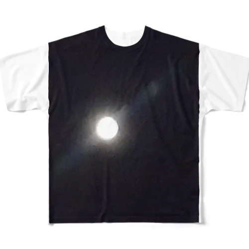 満月の夜に フルグラフィックTシャツ