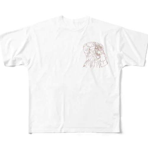 カメラ女子はすすむ All-Over Print T-Shirt