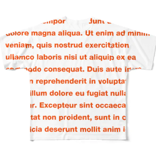 DUMMY TEXT フルグラフィックTシャツ