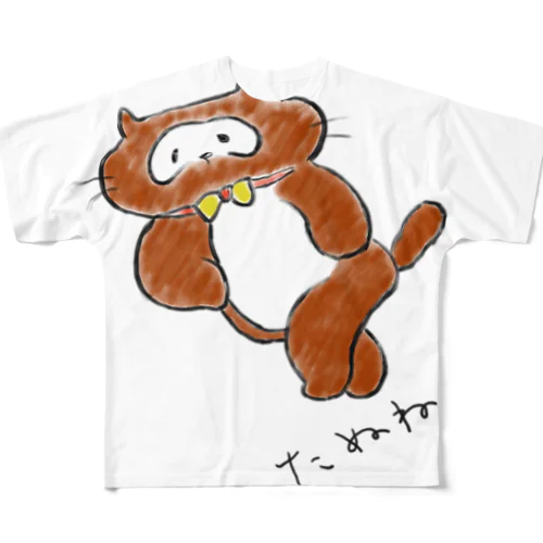 たぬねこ１ All-Over Print T-Shirt