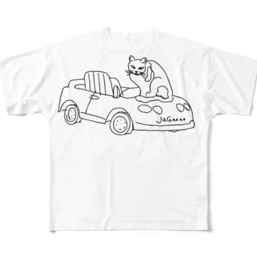 ニャンダールーム猫　絵だけver フルグラフィックTシャツ