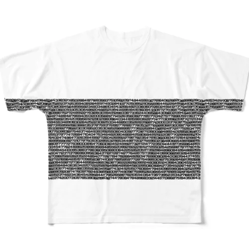 円周率 フルグラフィックTシャツ