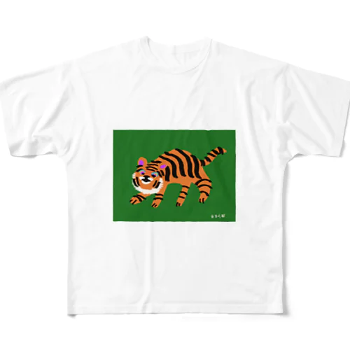 トラ フルグラフィックTシャツ