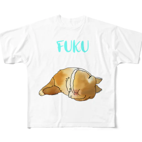 うさぎのふく（寝落ち） フルグラフィックTシャツ