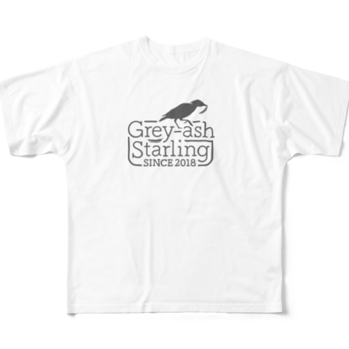 Grey-ash Starling All-Over Print T-Shirt