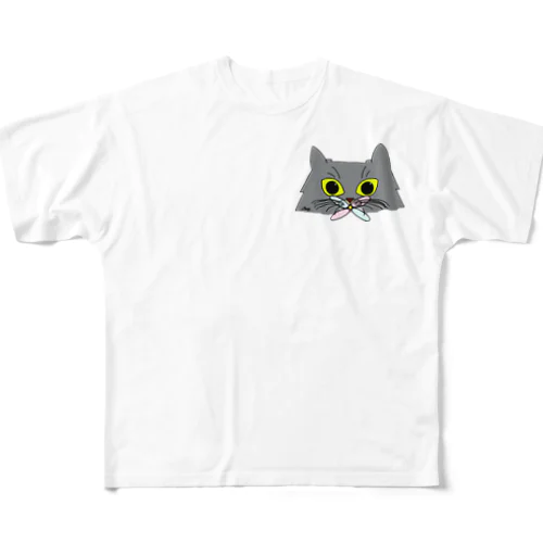 MUGI 猫 x Dragonfly フルグラフィックTシャツ