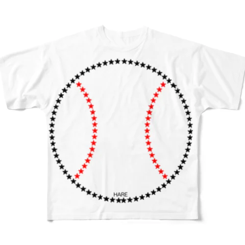 野球ボール　1 フルグラフィックTシャツ