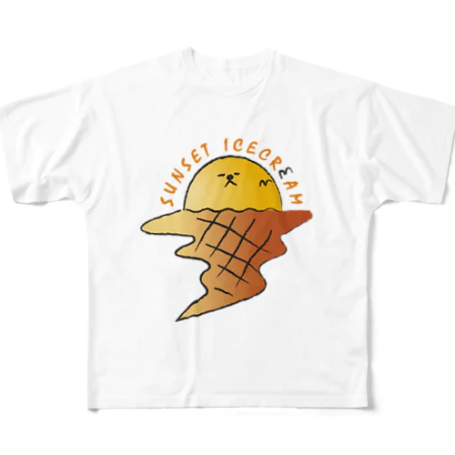 サンセットアイスクリーム フルグラフィックTシャツ