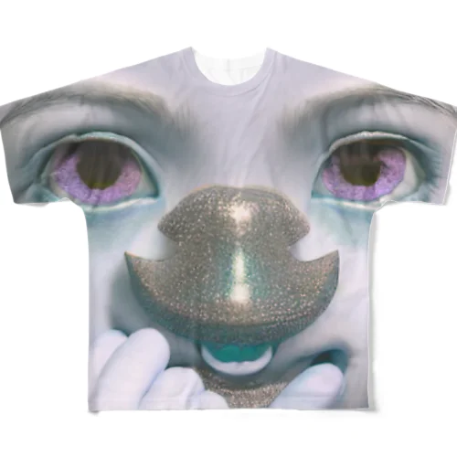 双子を抱えるTシャツ by AI All-Over Print T-Shirt