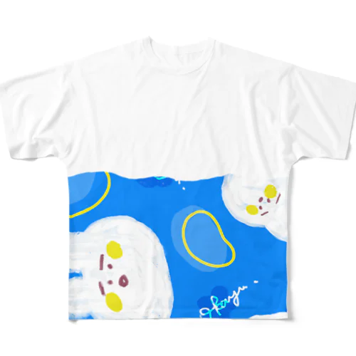 もっちりうさぎ All-Over Print T-Shirt