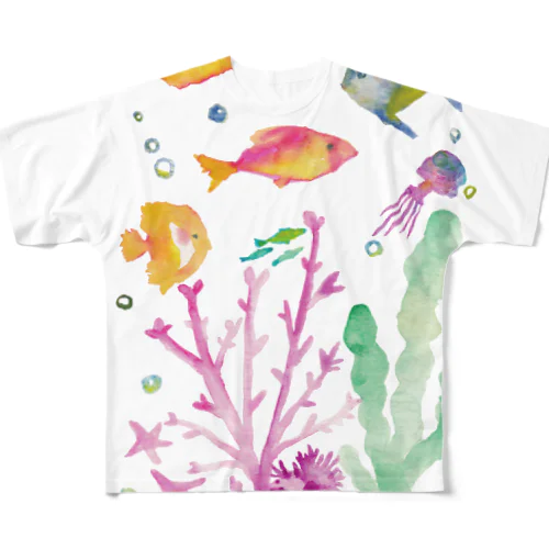 つれづれ魚 フルグラフィックTシャツ