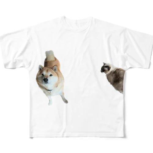 shibaholmes ムズポア1 フルグラフィックTシャツ