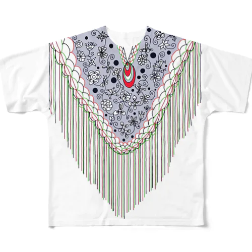 フラメンコベラーノ　描き込みシージョ All-Over Print T-Shirt